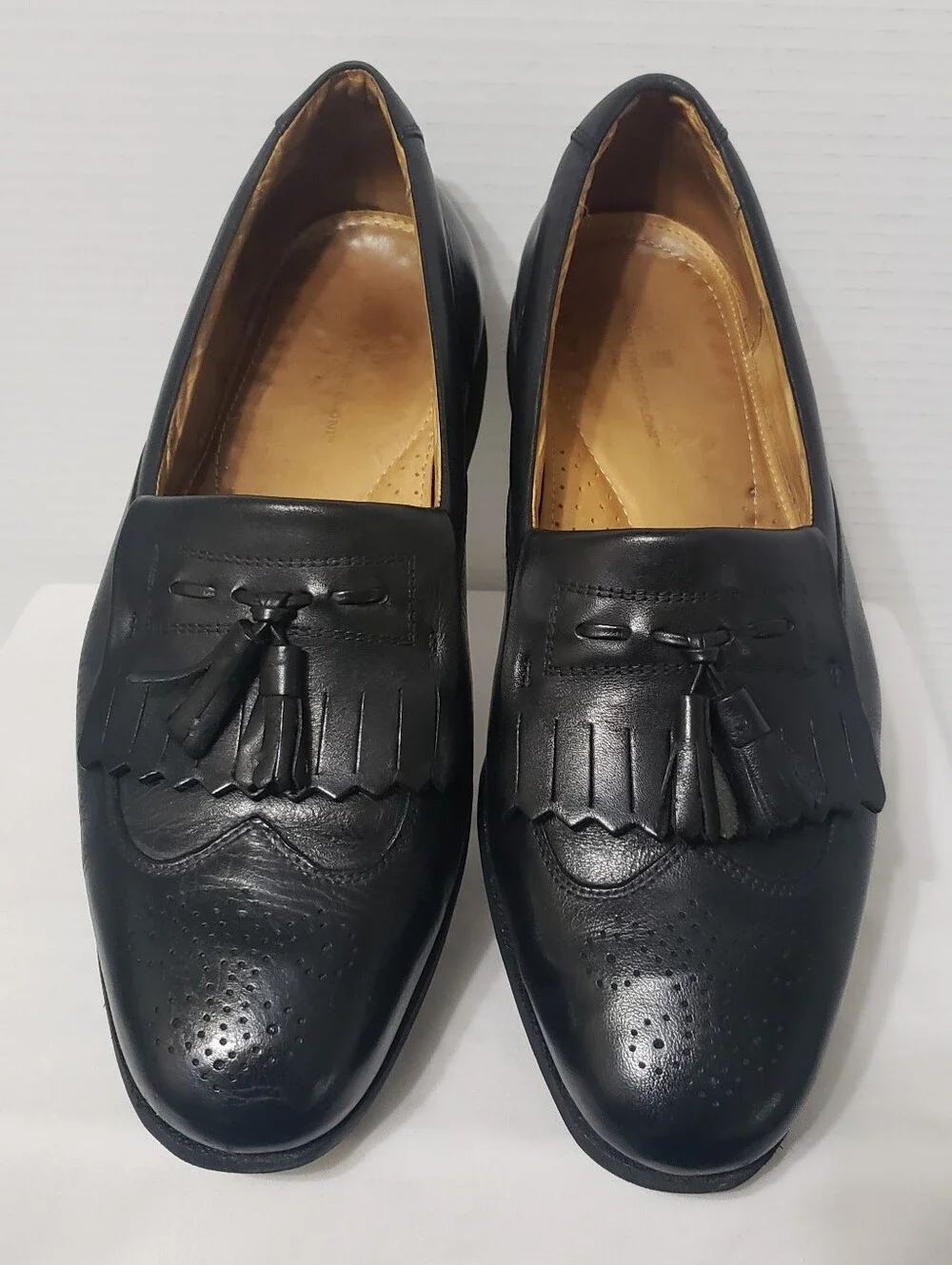 Sandro Moscoloni Men’s Black Tassle Loafer Shoes Size 10 M.